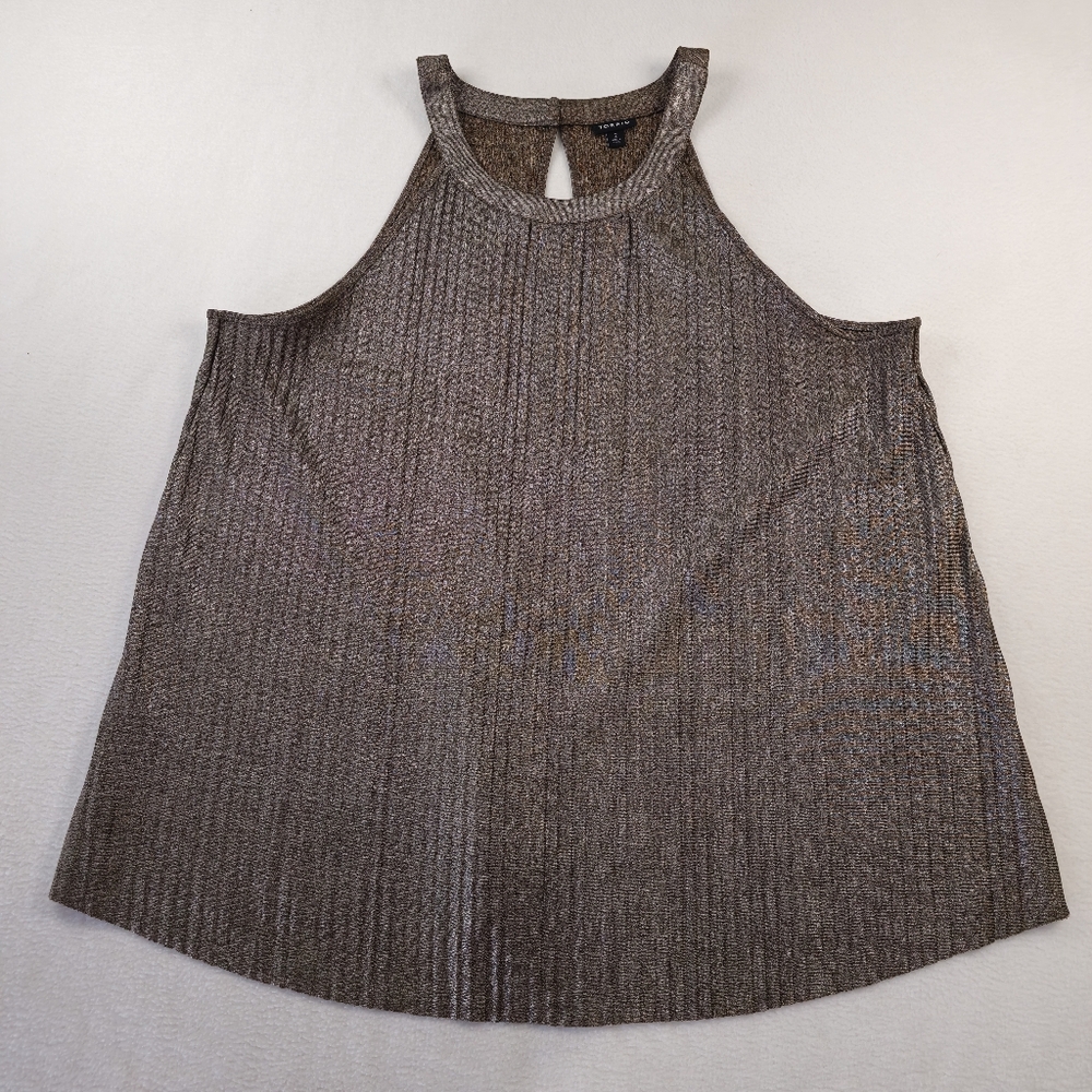 Torrid Size 2 Women's Sleeveless Brown‎ Top With Shimmer